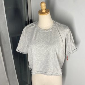 Open Edit X Nordstrom grey crop top size Large